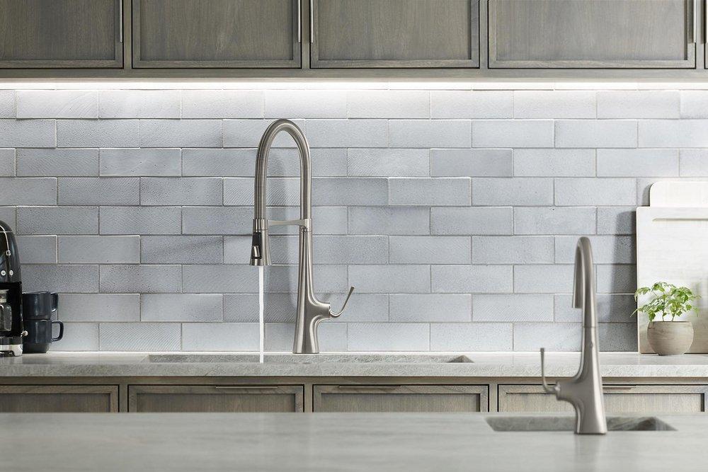 KOHLER Kohler 22060-VS Graze Single Handle Pull Down Kitchen Faucet in Vibrant Stainless