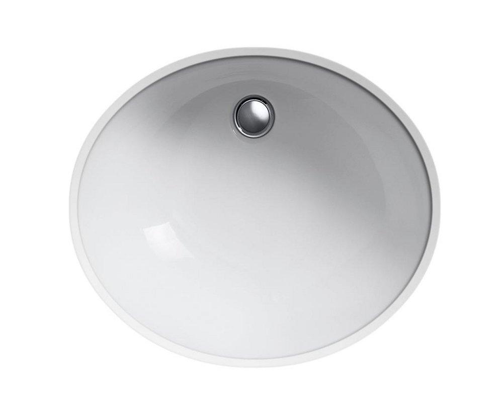 KOHLER KOHLER 2209-0 Caxton 17 x 14 in. Oval Undermount Bathroom Sink in White