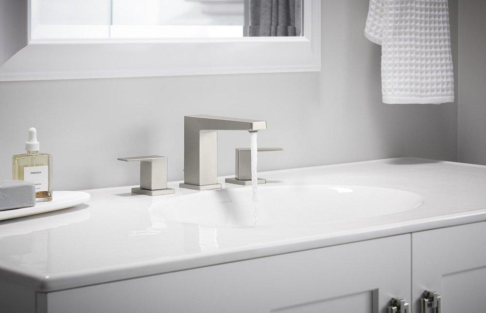 KOHLER KOHLER 23255-4-BN Honesty Two Handle Widespread Bathroom Sink Faucet