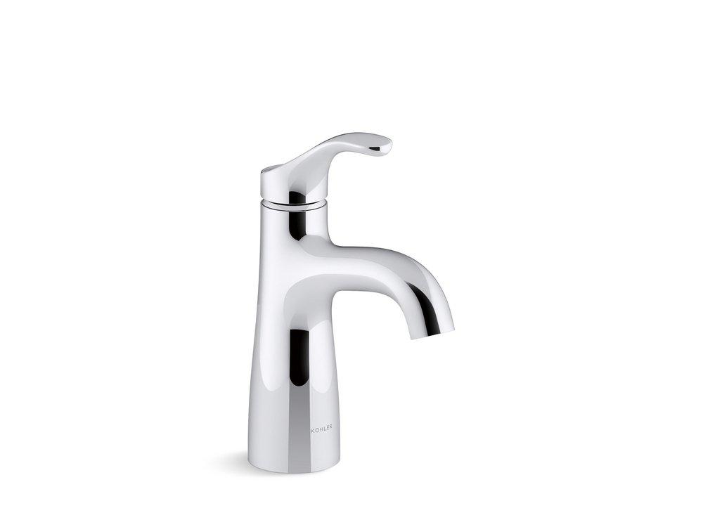 KOHLER Kohler 27389-4-CP Simplice Single Handle Monoblock Bathroom Sink Faucet in Polished Chrome