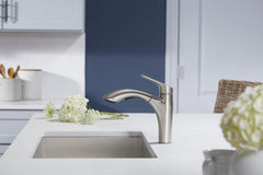 KOHLER KOHLER 30468-VS Rival Single Handle Pull Out Kitchen Faucet in Vibrant Stainless