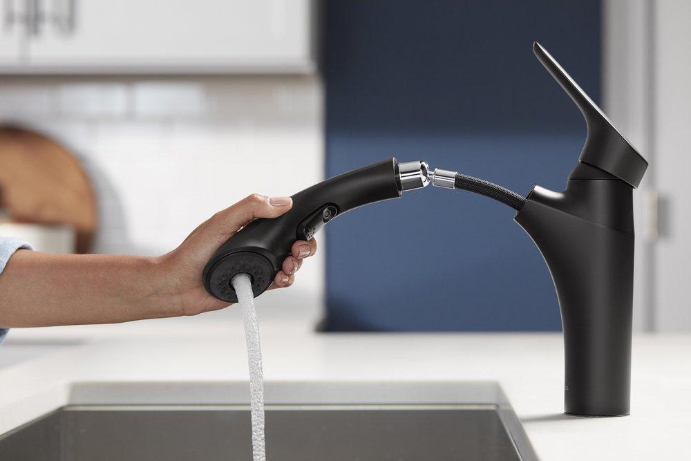 KOHLER KOHLER 30468-VS Rival Single Handle Pull Out Kitchen Faucet in Vibrant Stainless