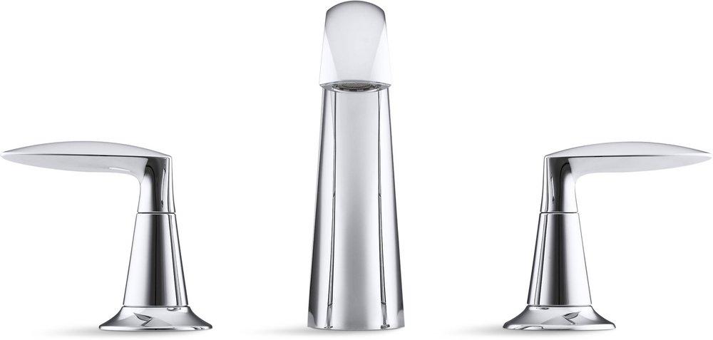 KOHLER KOHLER 45102-4-CP Alteo Two Handle Widespread Bathroom Sink Faucet in Polished Chrome
