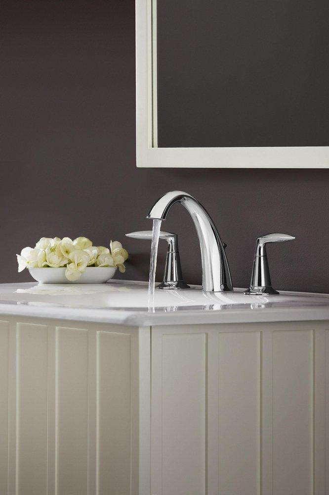 KOHLER KOHLER 45102-4-CP Alteo Two Handle Widespread Bathroom Sink Faucet in Polished Chrome