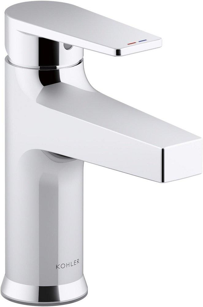 KOHLER Kohler 46028-4-CP Taut Single Handle Monoblock Bathroom Sink Faucet in Polished Chrome