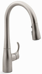 KOHLER Kohler 597-VS Simplice Single Handle Pull Down Bar Faucet in Vibrant Stainless