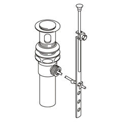 MOEN Moen 104770 2-3/16 in Brass Pop-up Drain in Chrome