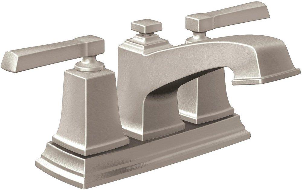 MOEN Moen 6010SRN Boardwalk Two Handle Centerset Bathroom Sink Faucet in Spot Resist Brushed Nickel