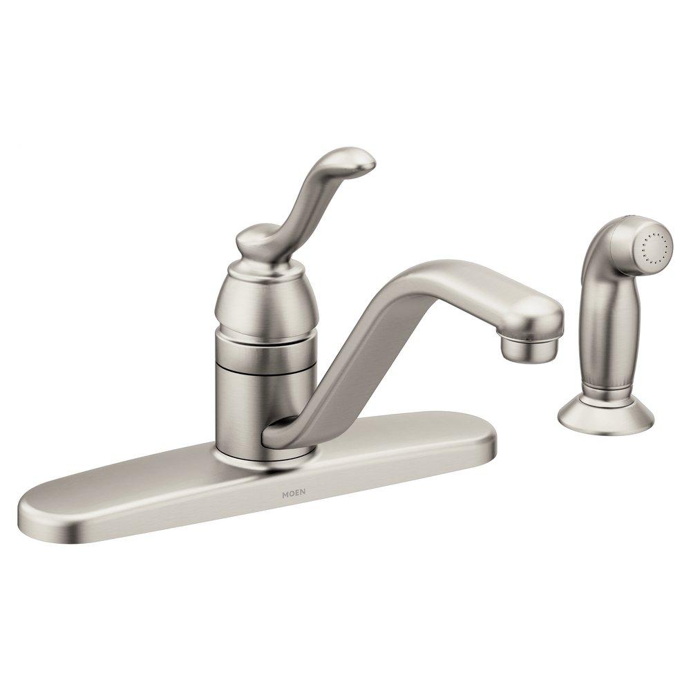 MOEN Moen 7051SRS Banbury Single Handle Kitchen Faucet with Side Spray