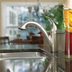 MOEN Moen 67545C Camerist Single Handle Pull Out Kitchen Faucet in Chrome