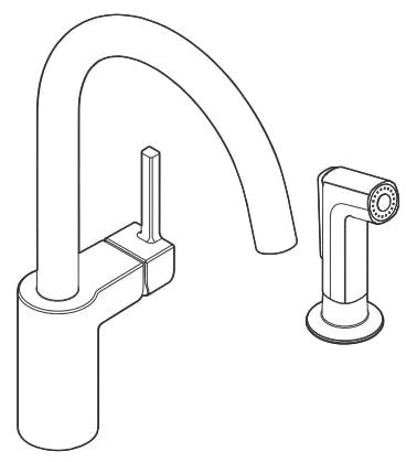 MOEN Moen 7165SRS Align Spot Resist Stainless 1-Handle Kitchen Faucet