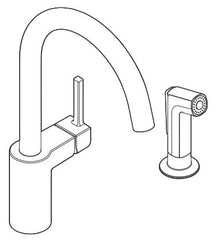 MOEN Moen 7165SRS Align Spot Resist Stainless 1-Handle Kitchen Faucet
