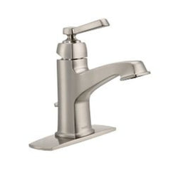 MOEN Moen 6200SRN Boardwalk Single Handle Monoblock Bathroom Sink Faucet in Spot Resist Brushed Nickel