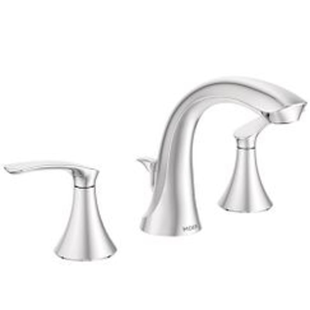 MOEN Moen 5011 Seena Two Handle Widespread Bathroom Sink Faucet in Chrome