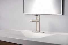 MOEN Moen 84627SRN Home Care Single Handle Monoblock Bathroom Sink Faucet in Brushed Nickel