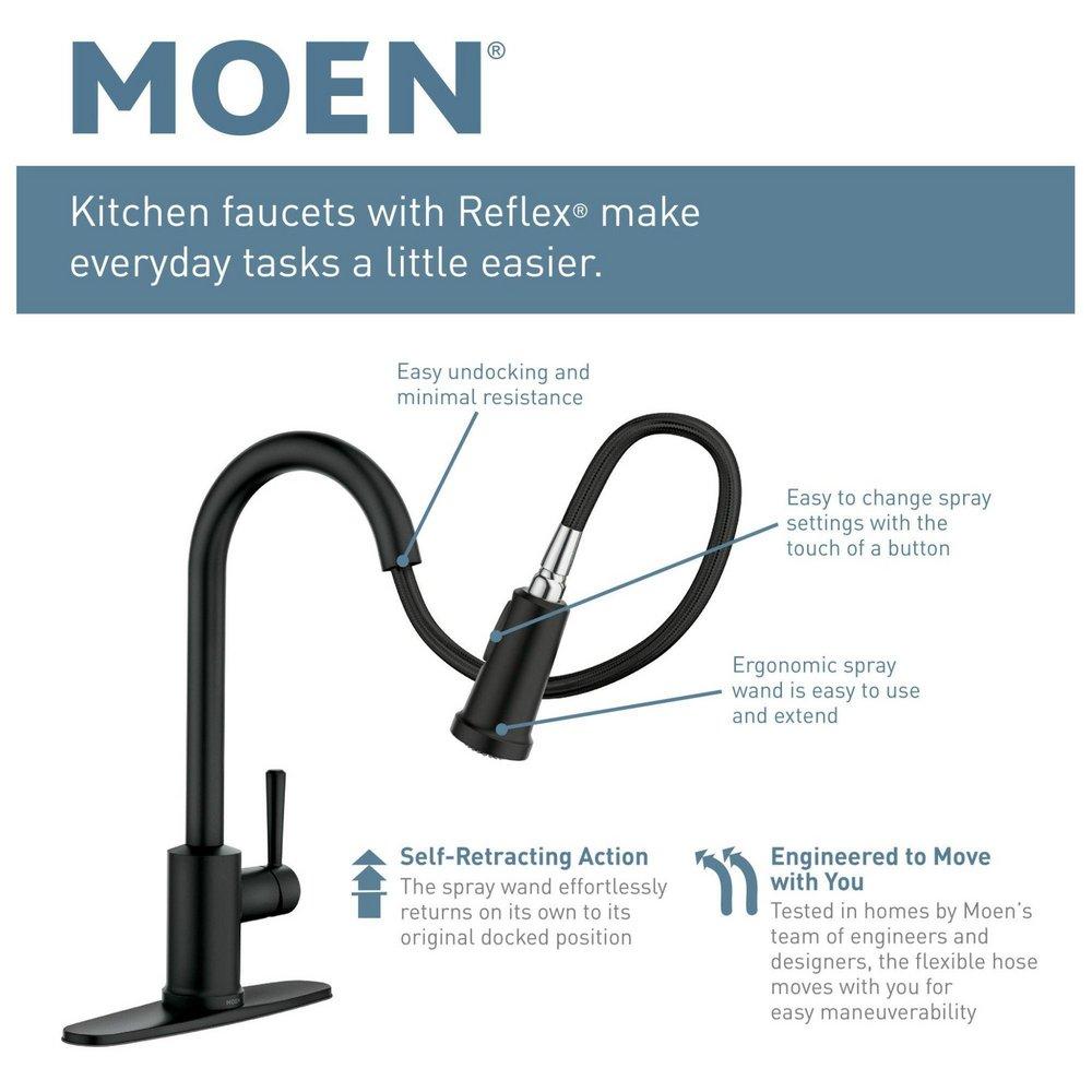 MOEN Moen 6260SRS Brantford Single Handle Pull Down Bar Faucet in Spot Resist Stainless
