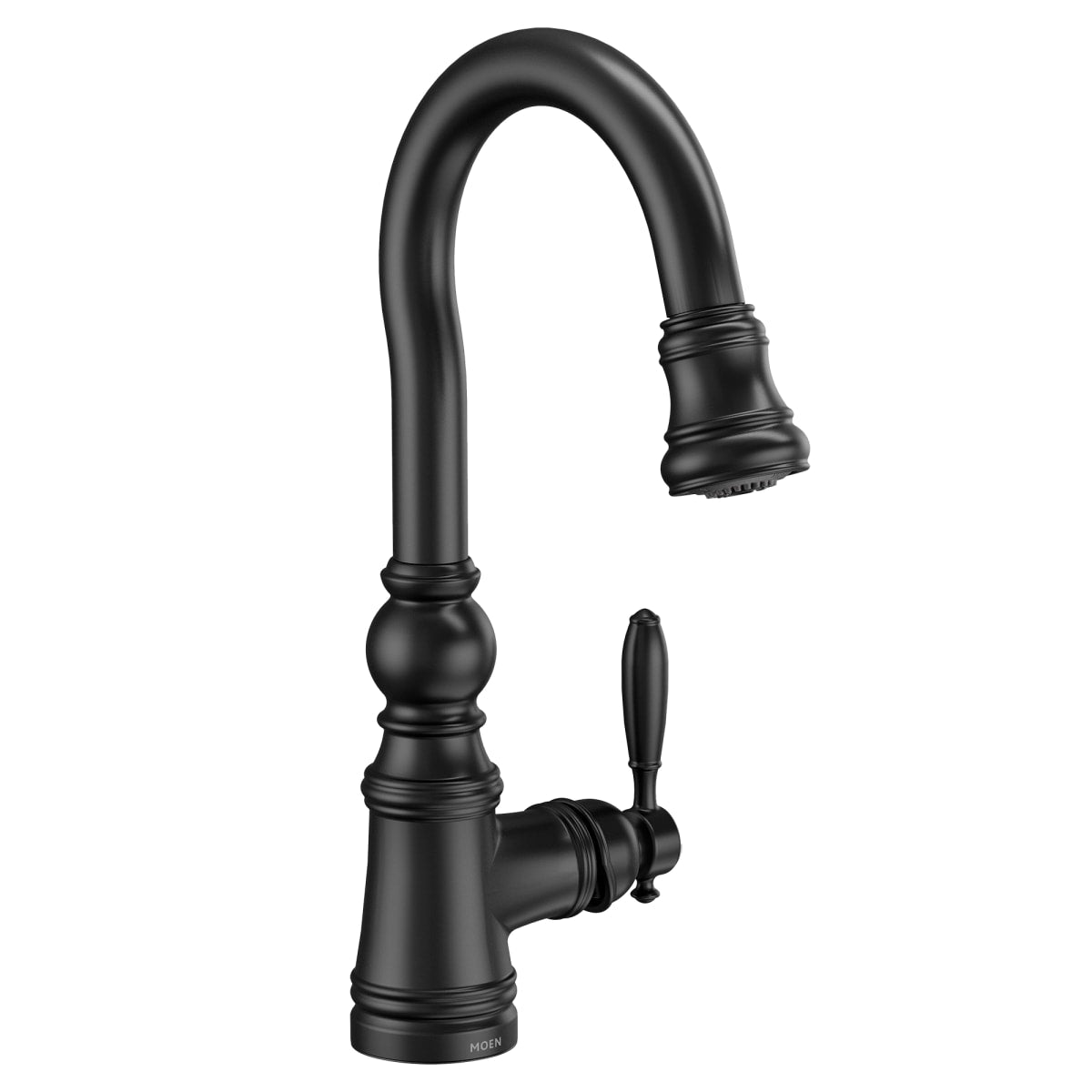 MOEN Moen S53004BL Weymouth Single Handle Pull Down Bar Faucet in Matte Black