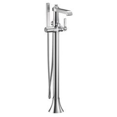 MOEN Moen S931 Flara 1-Handle Floor Mount Bath Filler with Hand Shower in Chrome