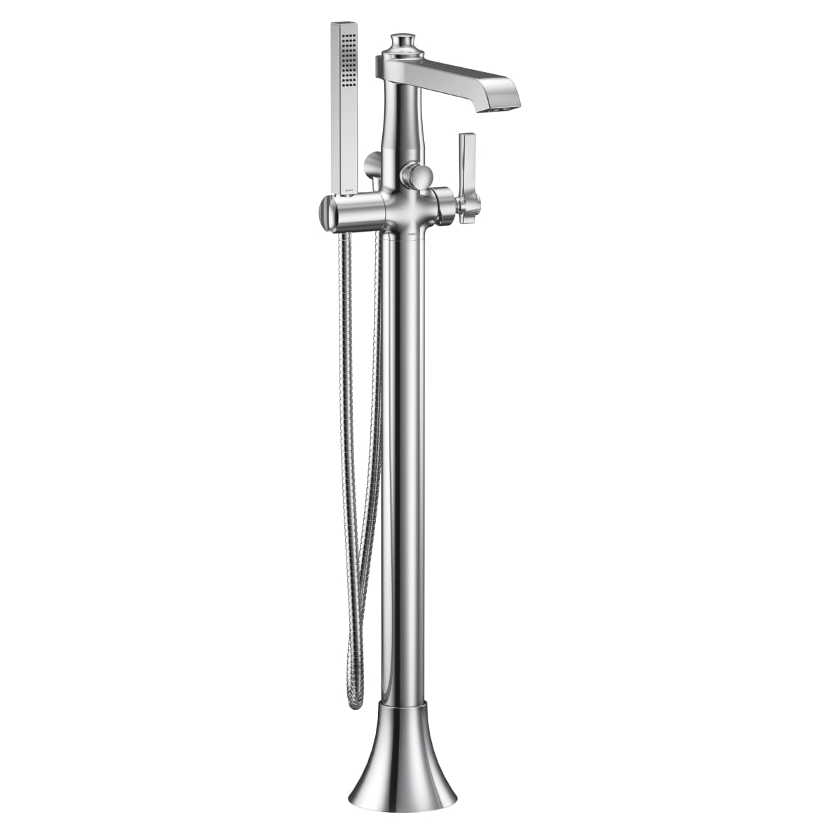 MOEN Moen S931 Flara 1-Handle Floor Mount Bath Filler with Hand Shower in Chrome