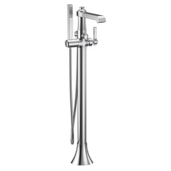 MOEN Moen S931 Flara 1-Handle Floor Mount Bath Filler with Hand Shower in Chrome