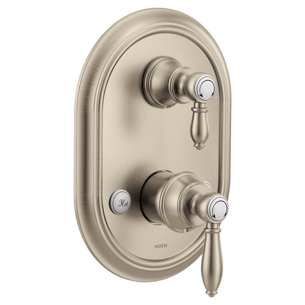 MOEN Moen UTS4311BN Weymouth Two Handle Pressure Balancing Valve Trim in Brushed Nickel