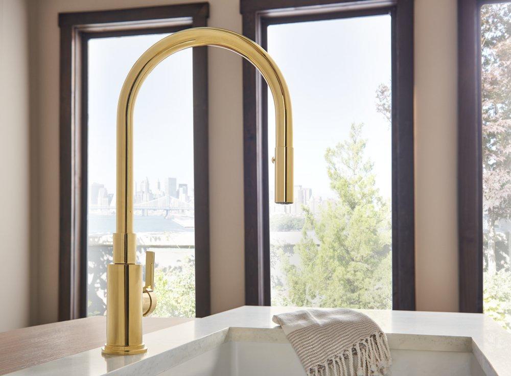 ROHL ROHL A3430LMIB-2 Lombardia Single Handle Pull Down Kitchen Faucet in Inca Brass
