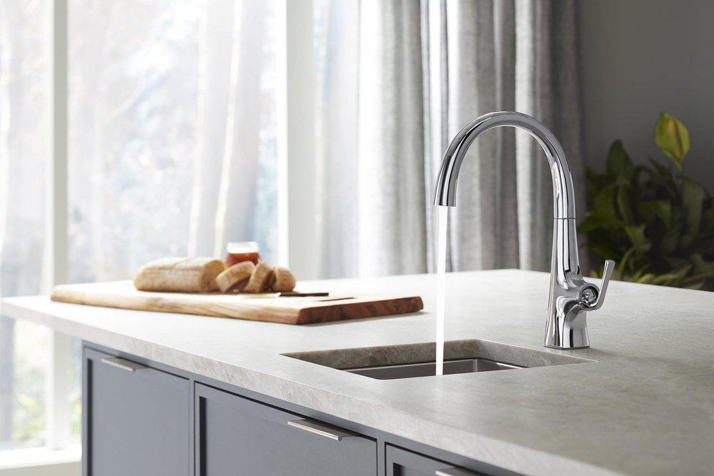 KOHLER KOHLER 22065-CP Graze Single Handle Bar Faucet in Polished Chrome