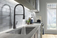 KOHLER Kohler 22060-BL Graze Single Handle Pull Down Kitchen Faucet in Matte Black