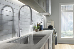 KOHLER KOHLER 22060-CP Graze Single Handle Pull Down Kitchen Faucet in Polished Chrome