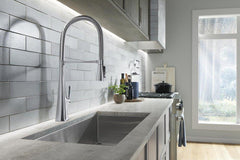 KOHLER KOHLER 22060-CP Graze Single Handle Pull Down Kitchen Faucet in Polished Chrome