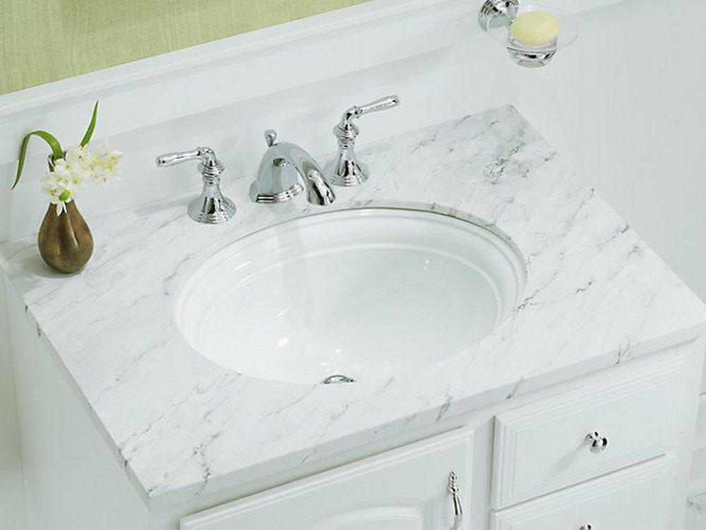 KOHLER Kohler 2336-0 Devonshire 20-1/2 x 16-1/2 in. Oval Undermount Bathroom Sink in White
