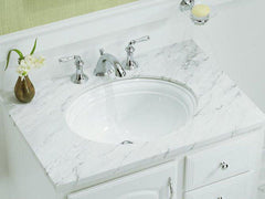 KOHLER Kohler 2336-0 Devonshire 20-1/2 x 16-1/2 in. Oval Undermount Bathroom Sink in White