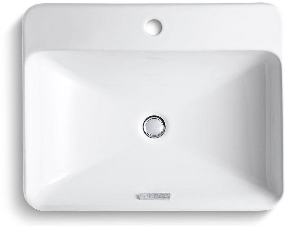 KOHLER KOHLER 2660-1-0 Vox 23 x 18-1/8 in. Rectangular Dual Mount Bathroom Sink in White
