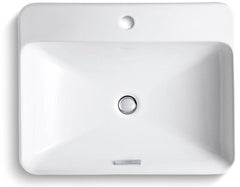 KOHLER KOHLER 2660-1-0 Vox 23 x 18-1/8 in. Rectangular Dual Mount Bathroom Sink in White