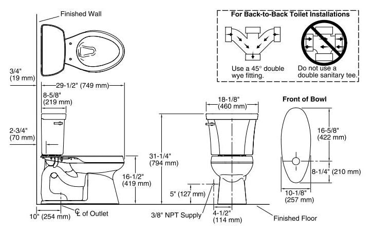 KOHLER Kohler 3889-0 Highline 1.28 gpf Elongated Two Piece Toilet