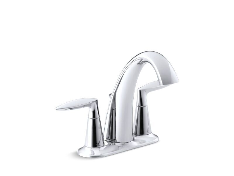 KOHLER KOHLER 45100-4-CP Alteo Two Handle Centerset Bathroom Sink Faucet in Polished Chrome