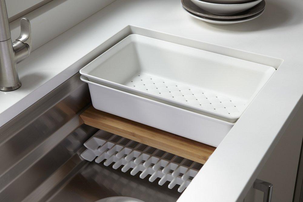 KOHLER KOHLER 5540-NA Prolific 33 x 17-3/4 in. Stainless Steel Single Bowl Undermount Workstation Kitchen Sink with SilentShield
