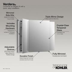 KOHLER Kohler 99010-NA Verdera 30 in. Medicine Cabinet Aluminum