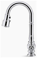 KOHLER Kohler 99261-SN Artifacts Single Handle Pull Down Kitchen Faucet in Vibrant Polished Nickel