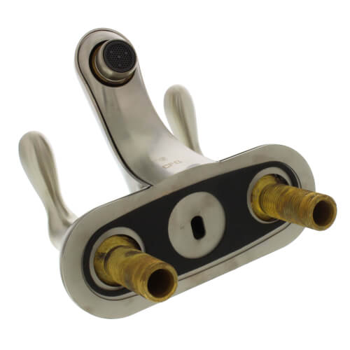 MOEN Moen 40225BN Cleveland Faucet Cornerstone Two-Handle Low Arc Bathroom Faucet (Brushed Nickel)