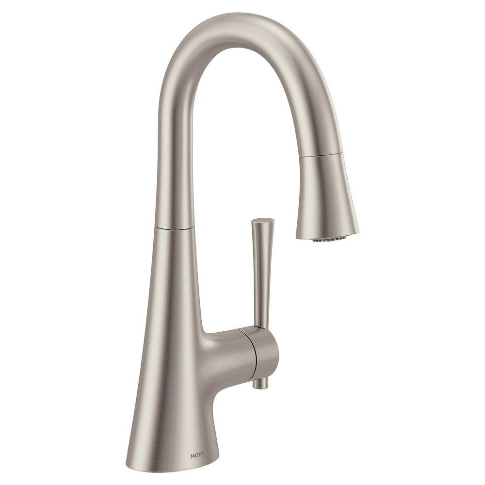 MOEN Moen 6126SRS Kurv Single Handle Bar Faucet in Spot Resist Stainless