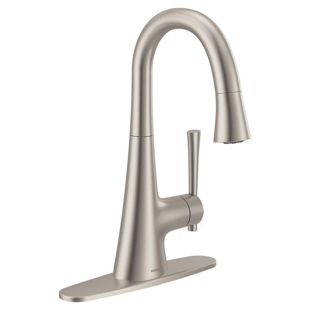 MOEN Moen 6126SRS Kurv Single Handle Bar Faucet in Spot Resist Stainless