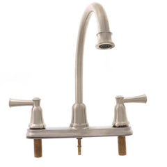 MOEN Moen 41613CSL Cleveland Faucet Capstone Two-Handle High Arc Kitchen Faucet Classic Stainless