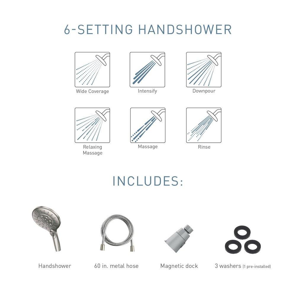MOEN Moen 26112EPSRN Engage Multi Function Hand Shower in Spot Resist Brushed Nickel