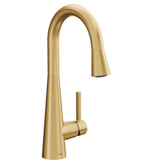 MOEN Moen 7664BG Sleek Single Handle Pull Down Bar Faucet in Brushed Gold
