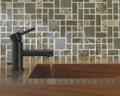 MOEN Moen 6191BL Align Single Handle Monoblock Bathroom Sink Faucet in Matte Black