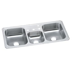 ELKAY Elkay CMR43222 Celebrity Stainless Steel 43 x 22 x 7 2-Hole Triple Bowl Drop-in Sink