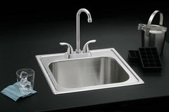 ELKAY Elkay DPC12020103 Dayton Stainless Steel 20 x 20 x 10-1/8 Single Bowl Drop-in Laundry Sink