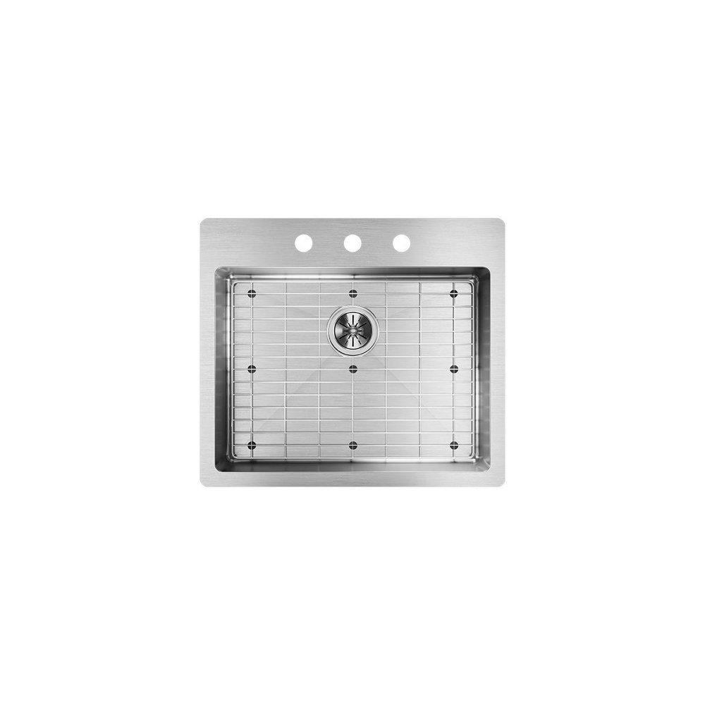 ELKAY Elkay ECTSRAD25226TBG3 Crosstown 25 x 22 in 3 Hole Stainless Steel Single Bowl Dual Mount Kitchen Sink