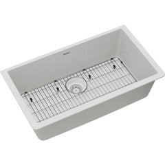 ELKAY Elkay ELGRU13322WH0C Classic 33 x 18-7/16 in. Composite Single Bowl Undermount Kitchen Sink Kit